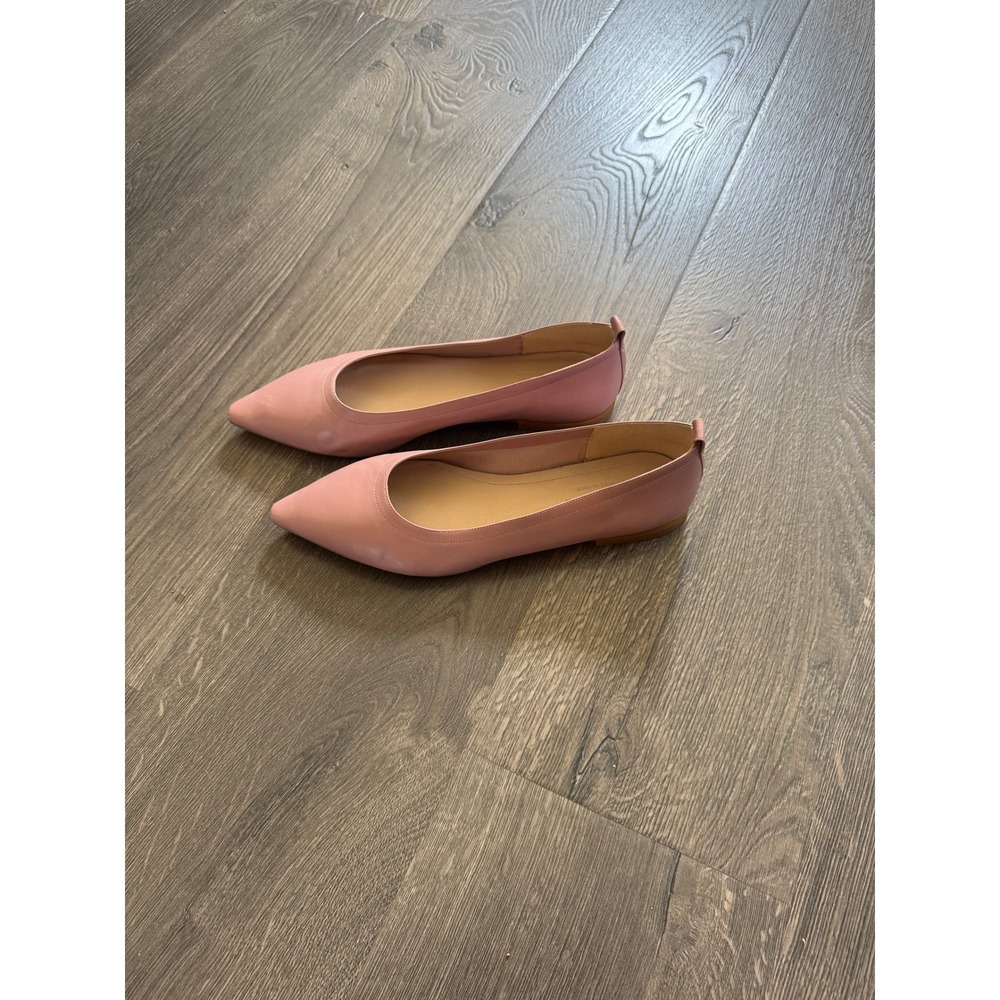 Everlane The Editor Flat 8.5 Rose Pink Italian Leather Pointed Toe Shoes EUC! - Picture 7 of 8